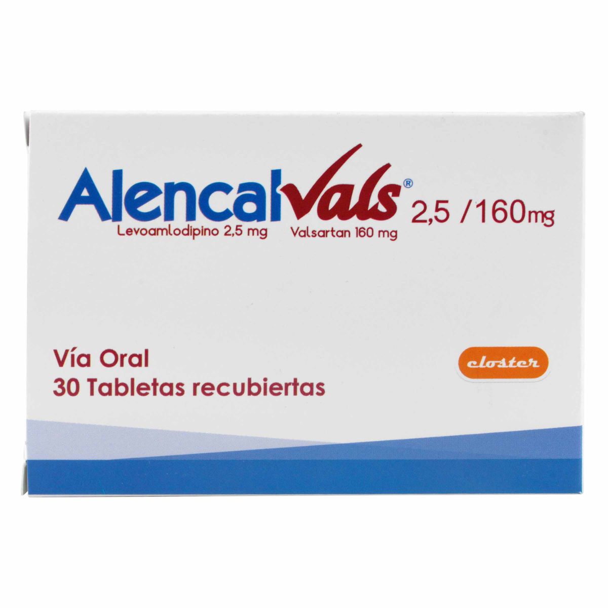 Alencal Vals 2.5 Mg/160 Mg Closter Caja x 30 Tabletas Recubiertas